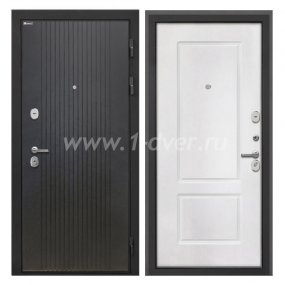 Входная дверь Интекрон Сицилия Remix лофт черный, КВ-2 белая матовая - элитные входные двери с установкой