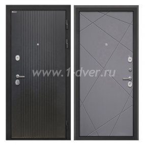 Входная дверь Интекрон Сицилия Remix лофт черный, Лучи-М графит - входные двери в коттедж с установкой