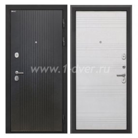 Входная дверь Интекрон Сицилия Remix лофт черный, ФЛ-316 белый ясень - теплые входные двери с установкой