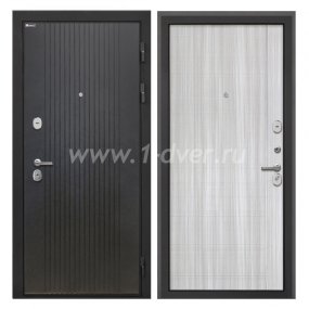 Входная дверь Интекрон Сицилия Remix лофт черный, В-07 сандал белый - черные металлические двери  с установкой