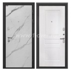Входная дверь Интекрон Сицилия Remix мрамор арктик, ФЛ-243-м белая матовая - правые входные двери с установкой