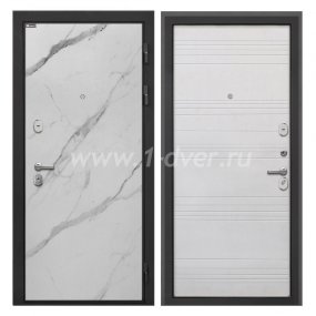 Входная дверь Интекрон Сицилия Remix мрамор арктик, ФЛ-316 белый ясень - трехконтурные двери с установкой