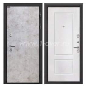 Входная дверь Интекрон Сицилия Remix мрамор светлый, КВ-2 белая матовая - наружные металлические утепленные двери с установкой