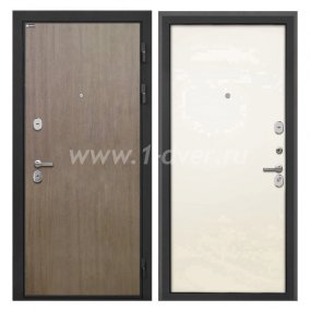 Входная дверь Интекрон Сицилия Remix шпон венге коричневый, силк жасмин - входные двери в коттедж с установкой