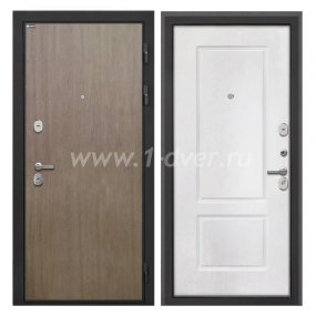 Входная дверь Интекрон Сицилия Remix шпон венге коричневый, КВ-2 белая матовая - узкие входные двери с установкой