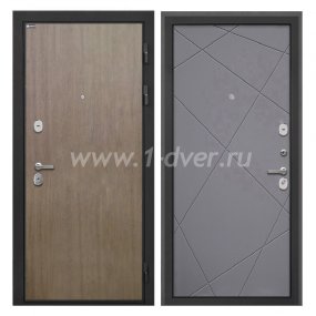 Входная дверь Интекрон Сицилия Remix шпон венге коричневый, Лучи-М графит - наружные металлические утепленные двери с установкой
