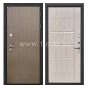 Входная дверь Интекрон Сицилия Remix шпон венге коричневый, ФЛ-102 сосна белая - входные двери 80 см с установкой