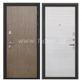 Входная дверь Интекрон Сицилия Remix шпон венге коричневый, ФЛ-316 белый ясень - узкие входные двери с установкой