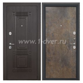 Входная дверь Интекрон Италия венге, гранж - наружные металлические утепленные двери с установкой