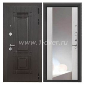 Входная дверь Интекрон Италия венге, ФЛЗ-516 сосна белая, зеркало - элитные входные двери с установкой
