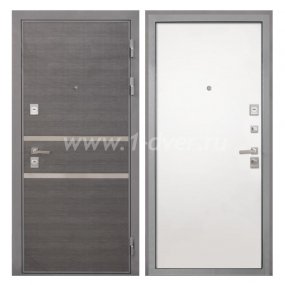 Входная дверь Интекрон Неаполь лен сильвер, силк сноу - качественные входные металлические двери (цены) с установкой