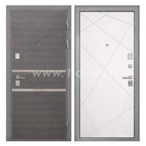 Входная дверь Интекрон Неаполь лен сильвер, Лучи-М милк - качественные входные металлические двери (цены) с установкой
