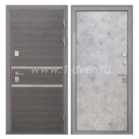 Входная дверь Интекрон Неаполь лен сильвер, мрамор светлый - качественные входные металлические двери (цены) с установкой