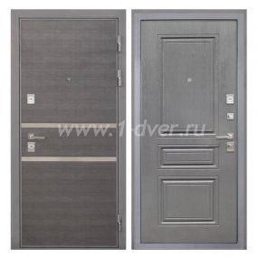 Входная дверь Интекрон Неаполь лен сильвер, ФЛ-243-м графит вуд дуб - качественные входные металлические двери (цены) с установкой