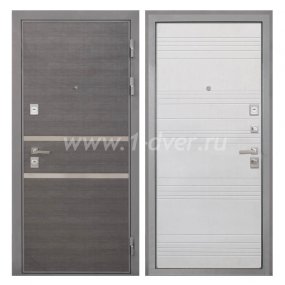Входная дверь Интекрон Неаполь лен сильвер, ФЛ-316 белый ясень - качественные входные металлические двери (цены) с установкой