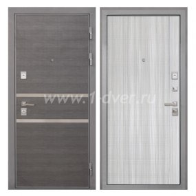 Входная дверь Интекрон Неаполь лен сильвер, В-07 сандал белый - качественные входные металлические двери (цены) с установкой