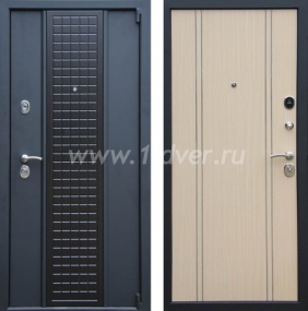 Арочная входная дверь Модерн Чёрный шёлк / Беленый венге - входные арочные двери с установкой