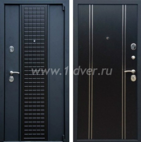 Входная дверь с фрамугой Модерн Чёрный шёлк / Венге - входные металлические двери с фрамугой с установкой
