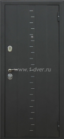 Входная дверь АСД Агата-3 - черные металлические двери  с установкой