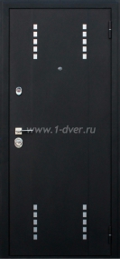 Входная дверь АСД Агата-1 - черные металлические двери  с установкой