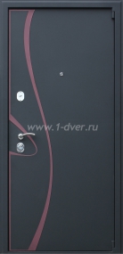 Входная дверь АСД Византия - черные металлические двери  с установкой