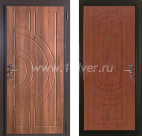 Входная дверь Ф-11(цвет орех) - входные двери орех с установкой