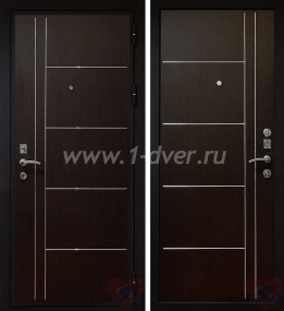 Входная дверь Кондор Хром - входные коричневые двери с установкой