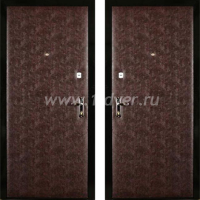 Дверь В-7 (винилискожа) - входные коричневые двери с установкой