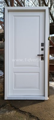 Входная дверь ND с терморазрывом Арктика 3К, серый графит, эмаль белая