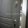 Входная дверь Интекрон Брайтон графит вуд дуб, ФЛ-102 сосна белая